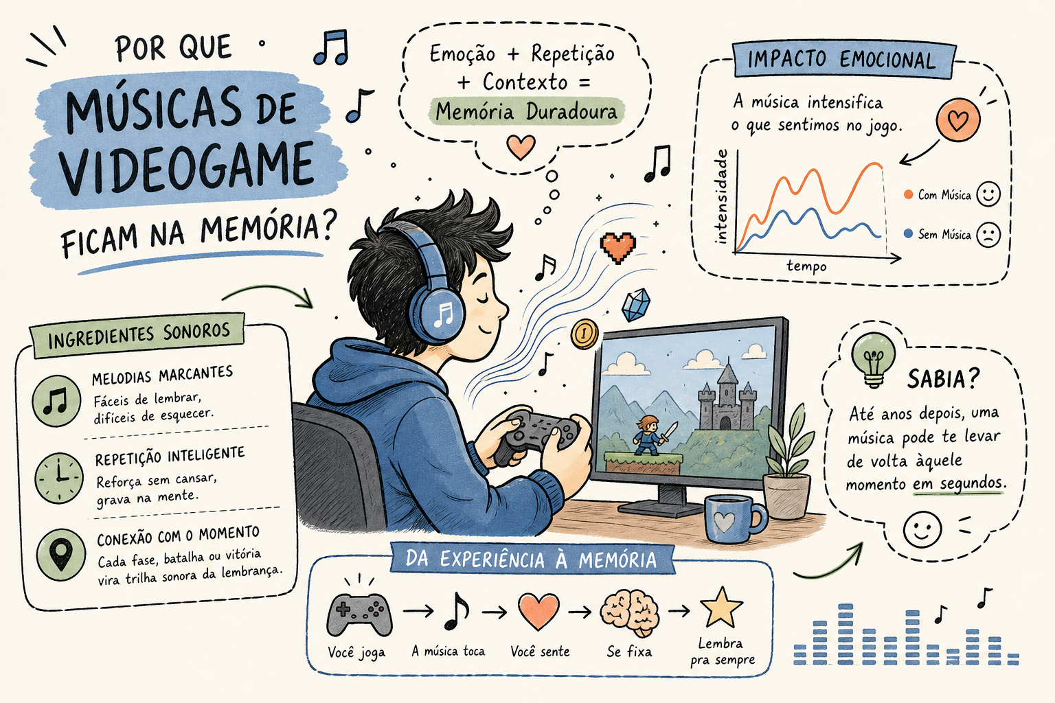 A Ciência Por Trás das Músicas de Videogames Que Não Esquecemos