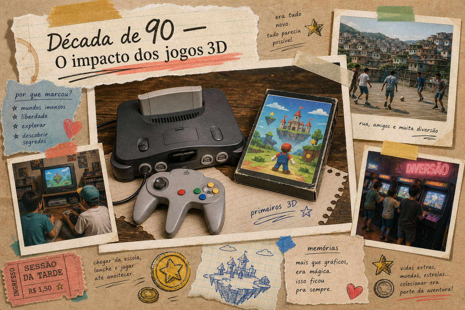 Super Mario 64: O Impacto no Brasil dos Anos 90