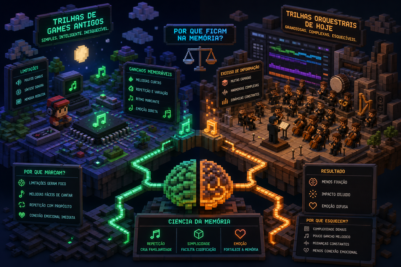 por que as trilhas de games antigos eram mais marcantes