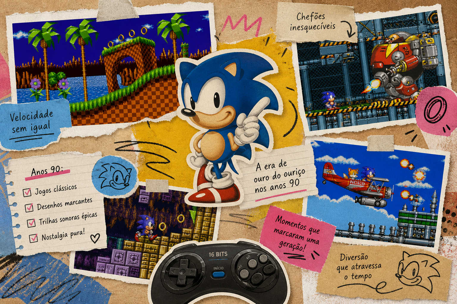 Sonic nos Anos 90: A Era de Ouro do Mascote da Sega