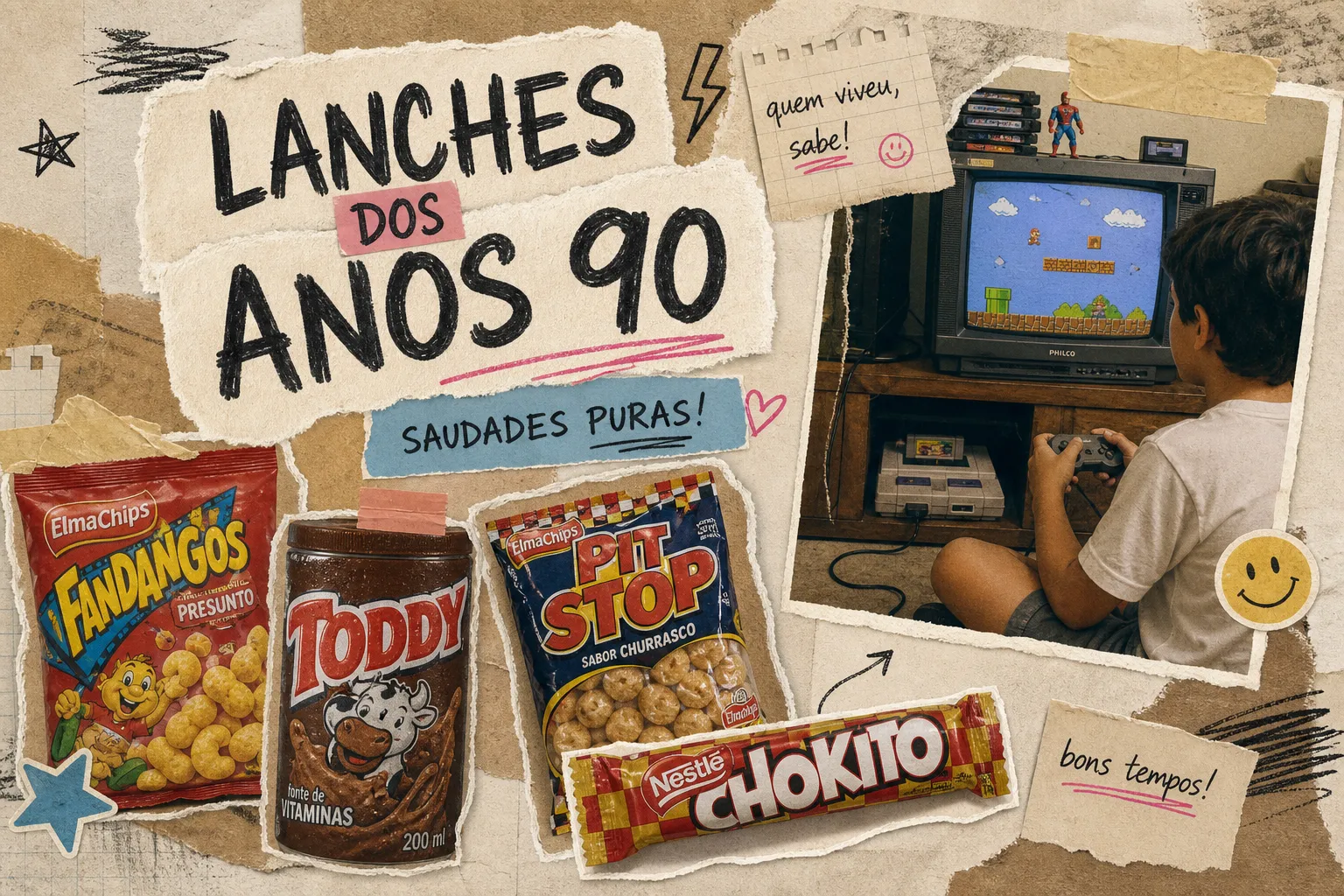 Os Lanches Favoritos de Quem Jogava nos Anos 90 no Brasil