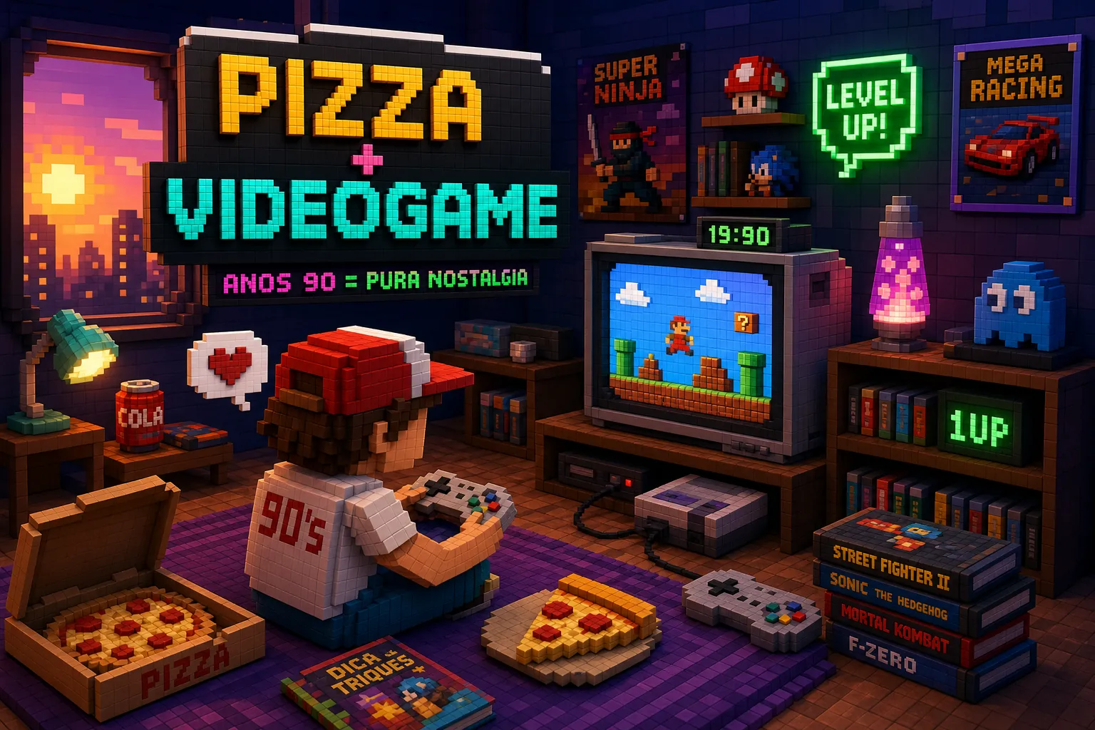 Pizza e Videogame: A Dupla Favorita dos Gamers dos Anos 90