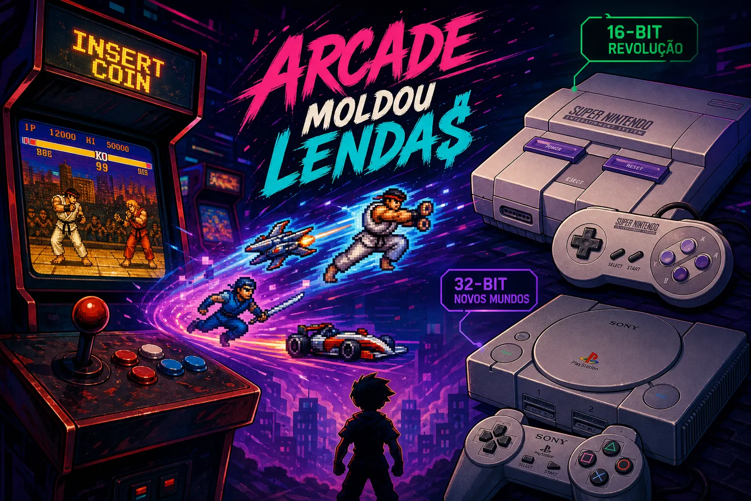 Arcade clássico: como os fliperamas moldaram o SNES e o PS1