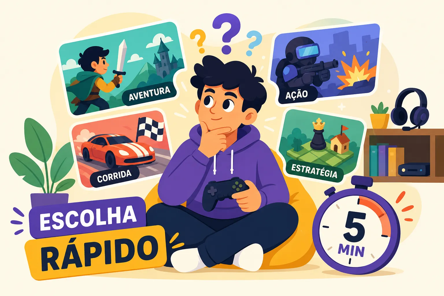 Como escolher qual jogo jogar em menos de 5 minutos