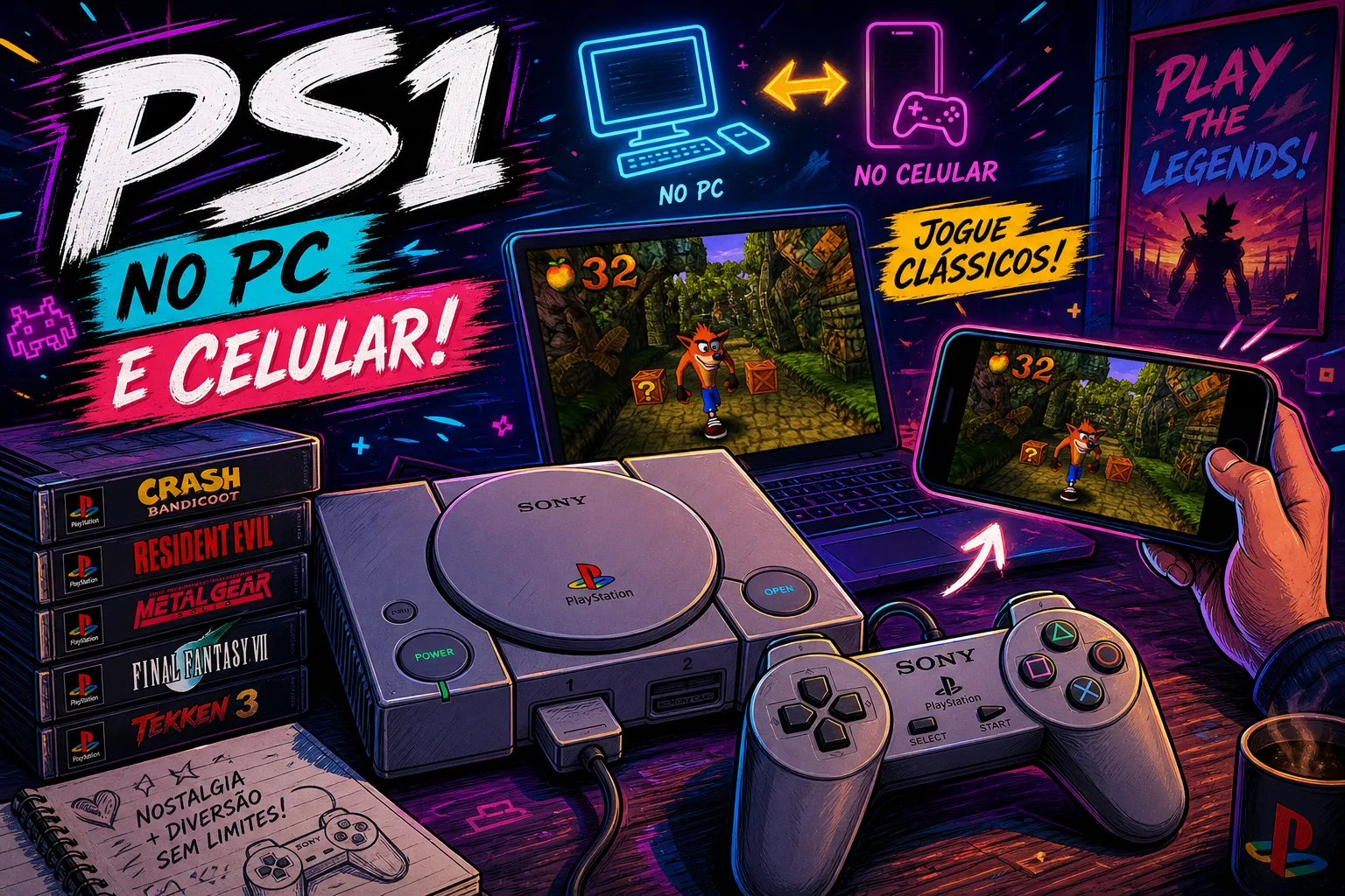 Como Jogar Jogos de PS1 no PC e Celular em 2026