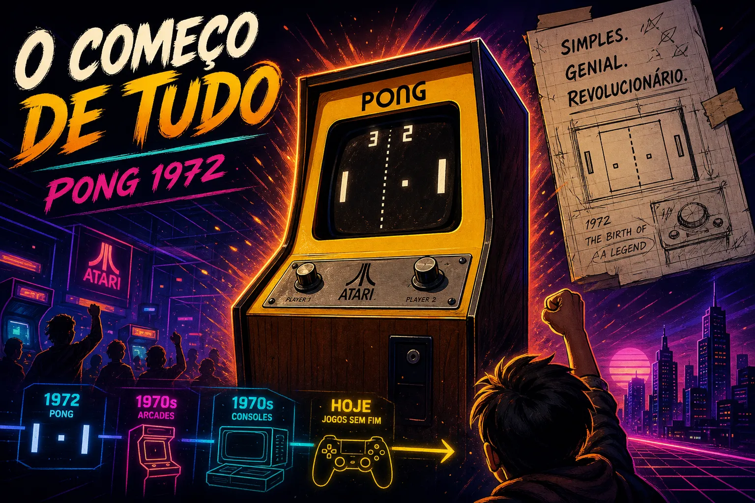Como Pong criou a indústria dos videogames nos anos 70