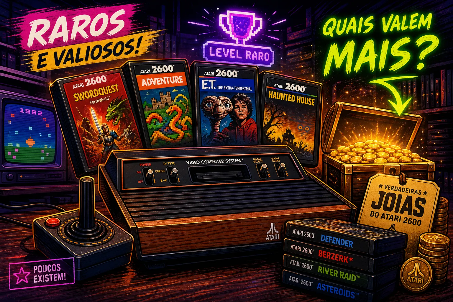 Jogos raros do Atari 2600: quais valem mais no Brasil