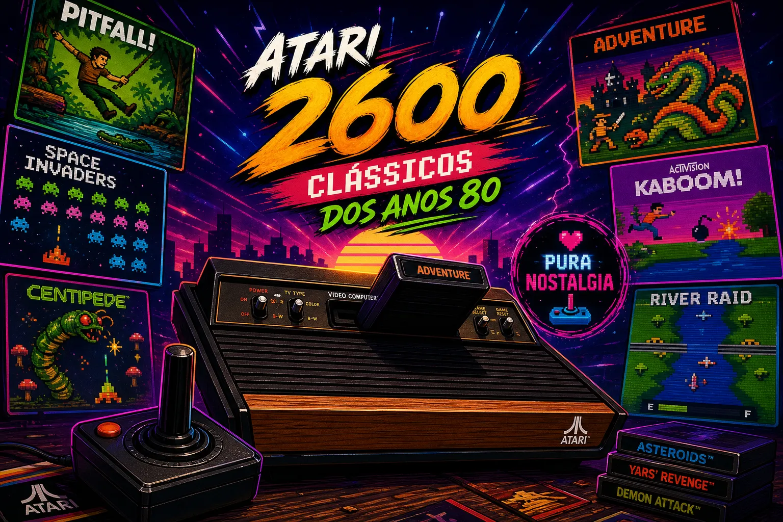 Os melhores jogos do Atari 2600 que marcaram os anos 80
