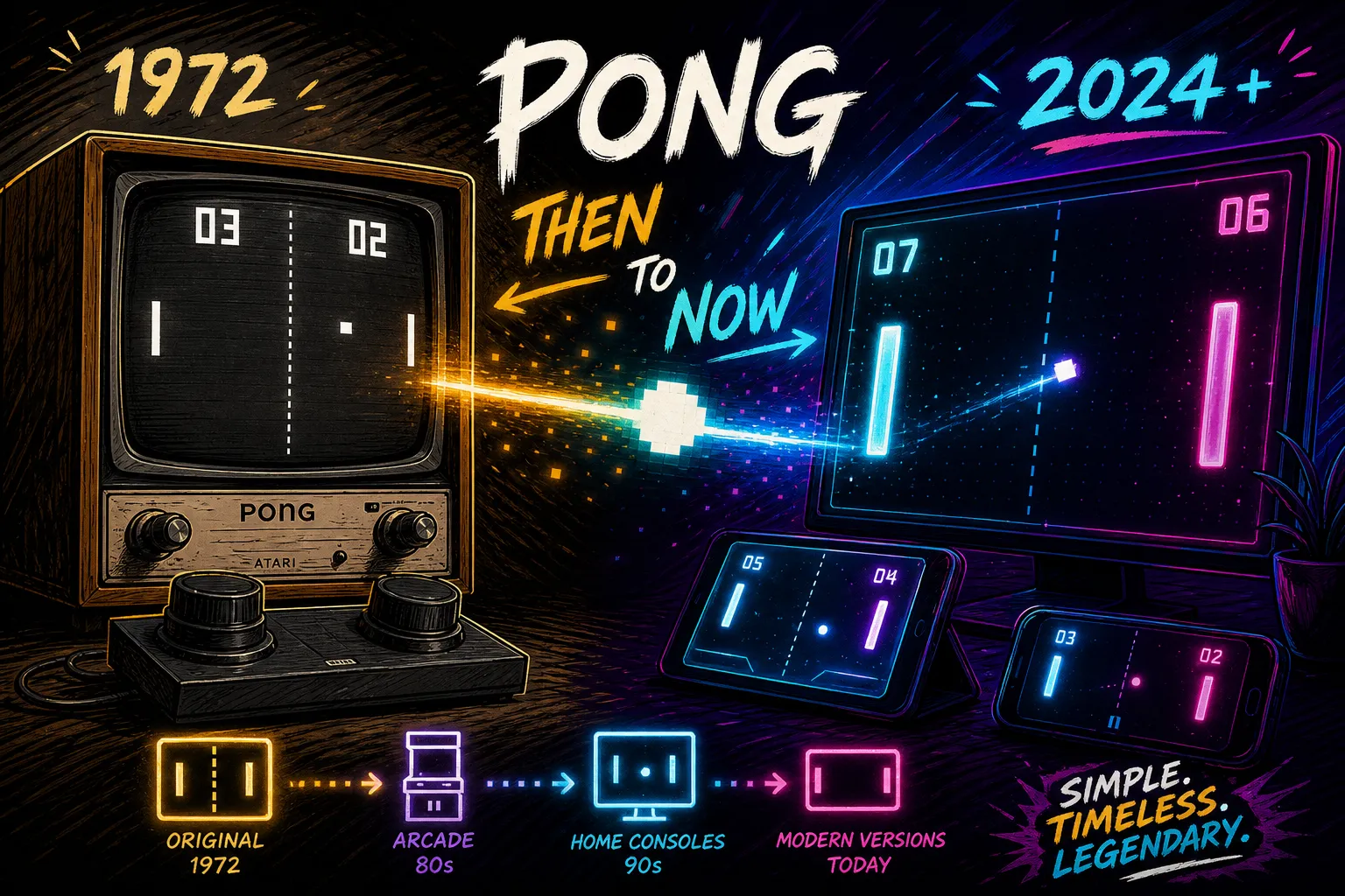 Pong clássico: do original de 1972 às versões modernas